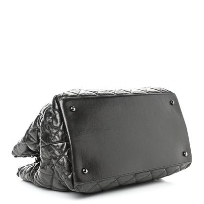 Chanel Calfskin Quilted Small Chain Me Tote Dark Grey 3 of 9