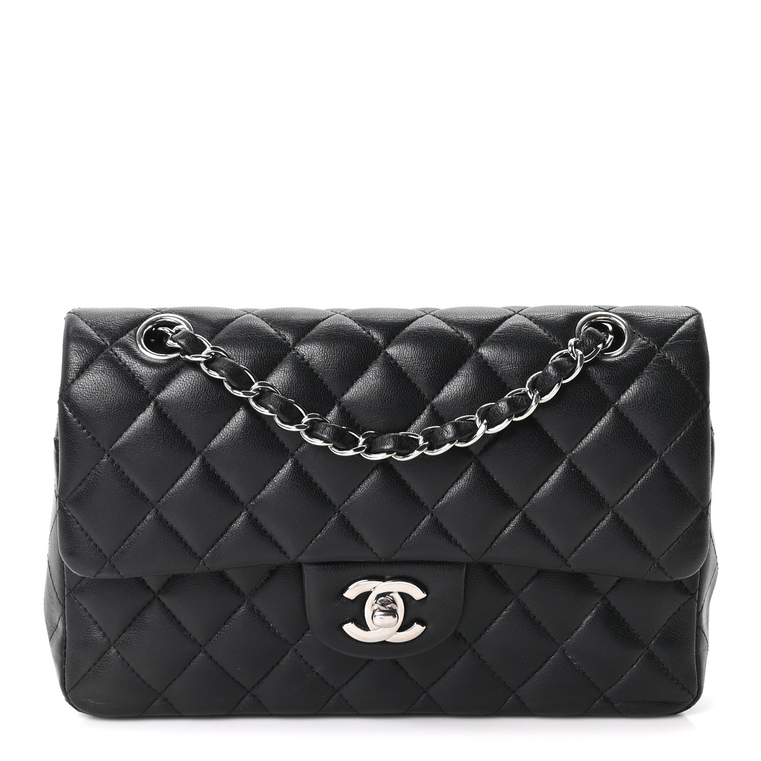Chanel Lambskin Quilted Small Double Flap Black 1 of 10