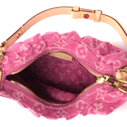 Louis Vuitton Monogram Denim Pochette Valley Fuchsia 5 of 10