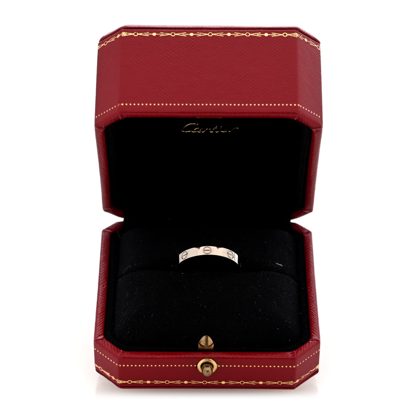 18K White Gold 3.5mm LOVE Wedding Band Ring 62 10