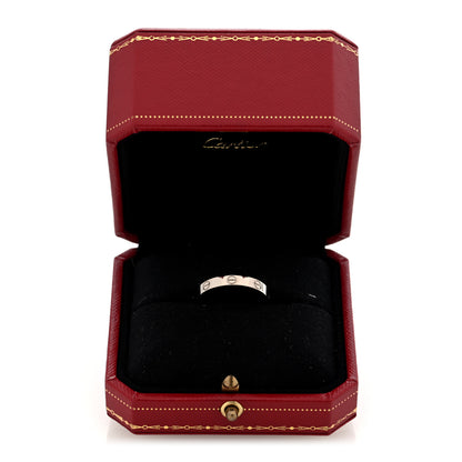 Cartier 18K White Gold 3.5mm LOVE Wedding Band Ring 62 10 5 of 5