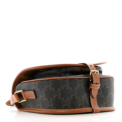Celine Triomphe Canvas Medium Folco Bag Tan 4 of 9