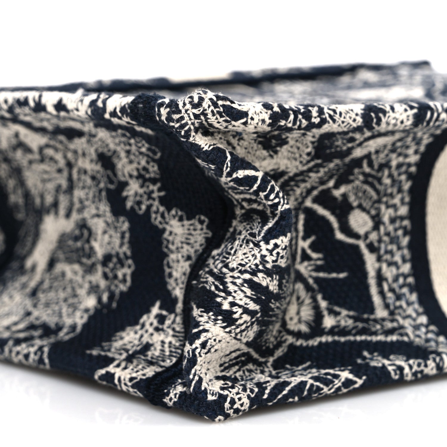 Christian Dior Canvas Toile de Jouy Reverse Embroidered Mini Book Tote Phone Bag Blue 10 of 10