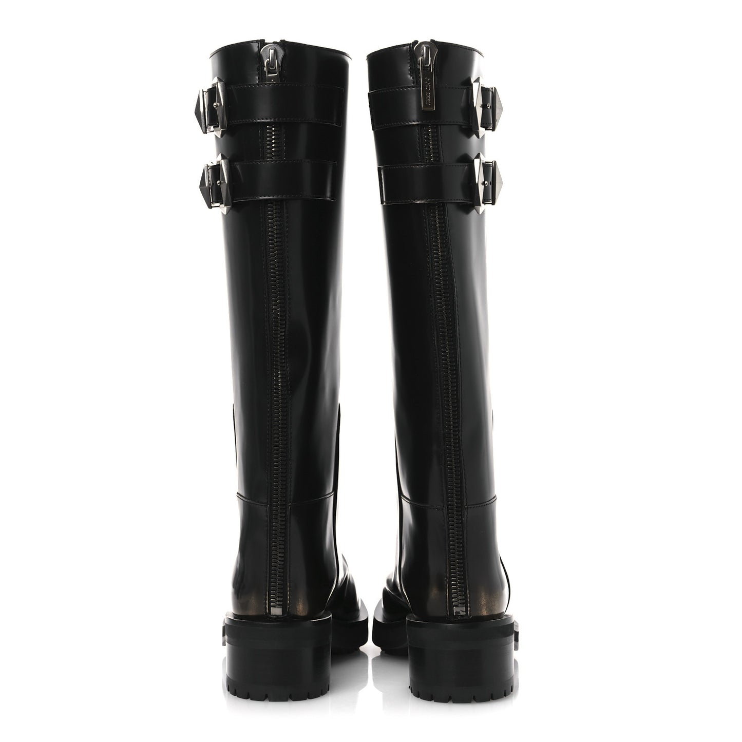 Burnished Brushed Calfskin Brooklyn 50 Boots 36.5 Black Gold