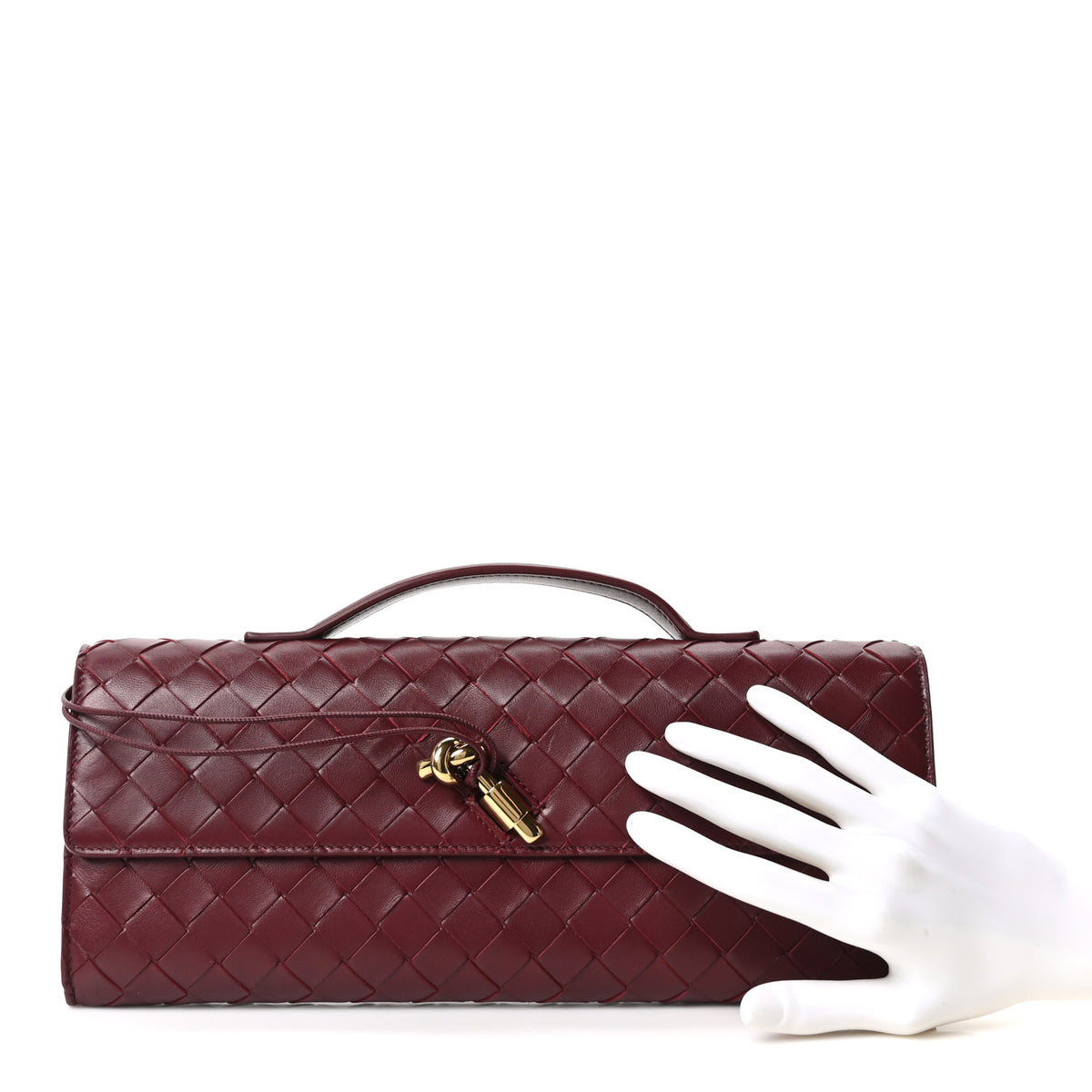 Nappa Intrecciato Long Andiamo Top Handle Clutch Barolo
