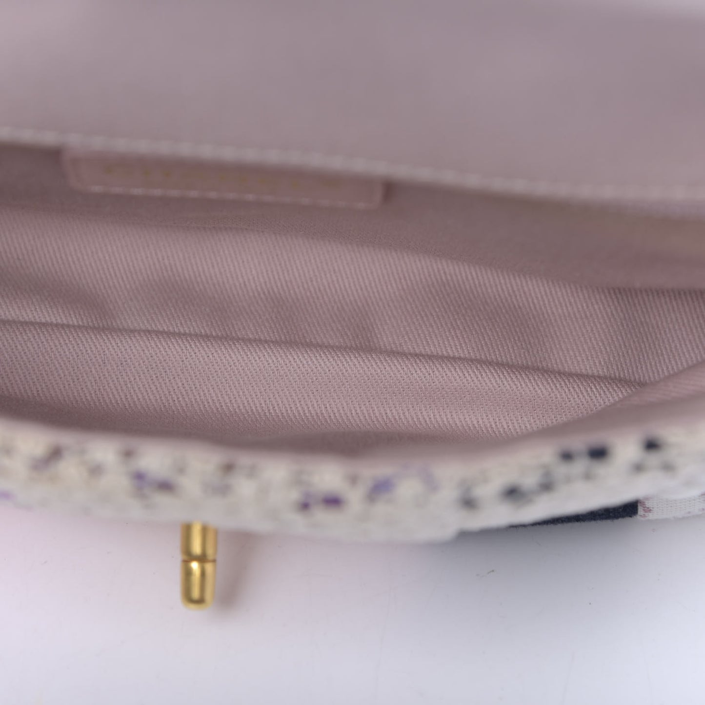 Fabric Patchwork Medium Flap Bag Pink