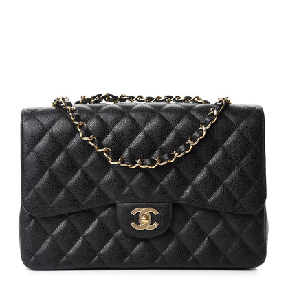Chanel Caviar Quilted Jumbo Single Flap Black 1 of 11