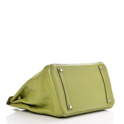 Hermes Taurillon Clemence Birkin 35 Vert Anis 5 of 41