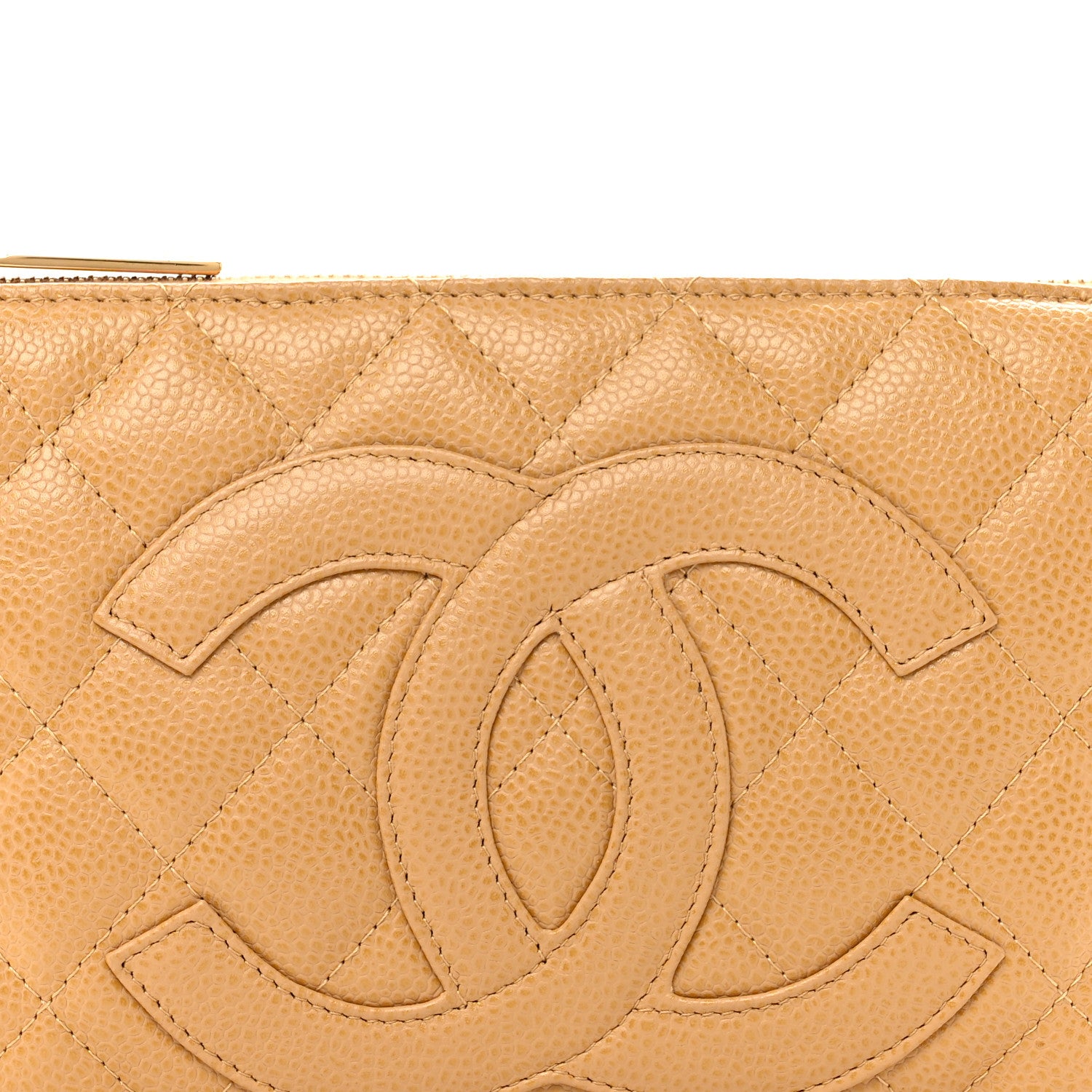 Chanel Caviar Quilted Timeless CC Shoulder Bag Beige 8 of 13