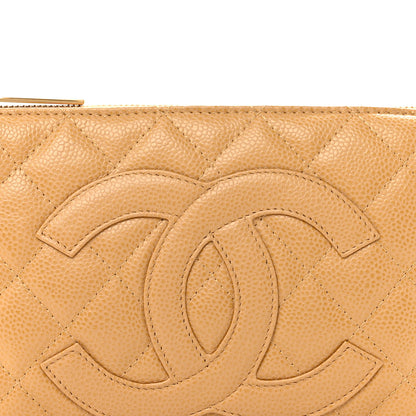 Chanel Caviar Quilted Timeless CC Shoulder Bag Beige 8 of 13