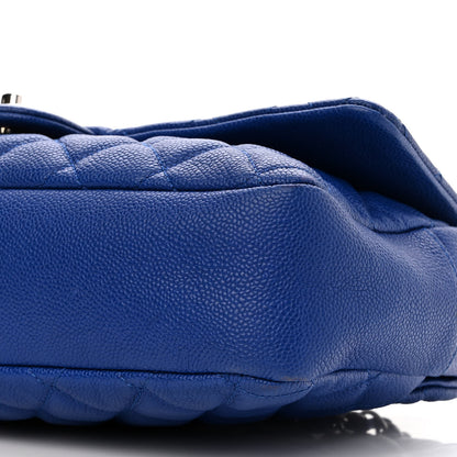 Chanel Caviar Quilted Jumbo Easy Flap Blue 10 of 11