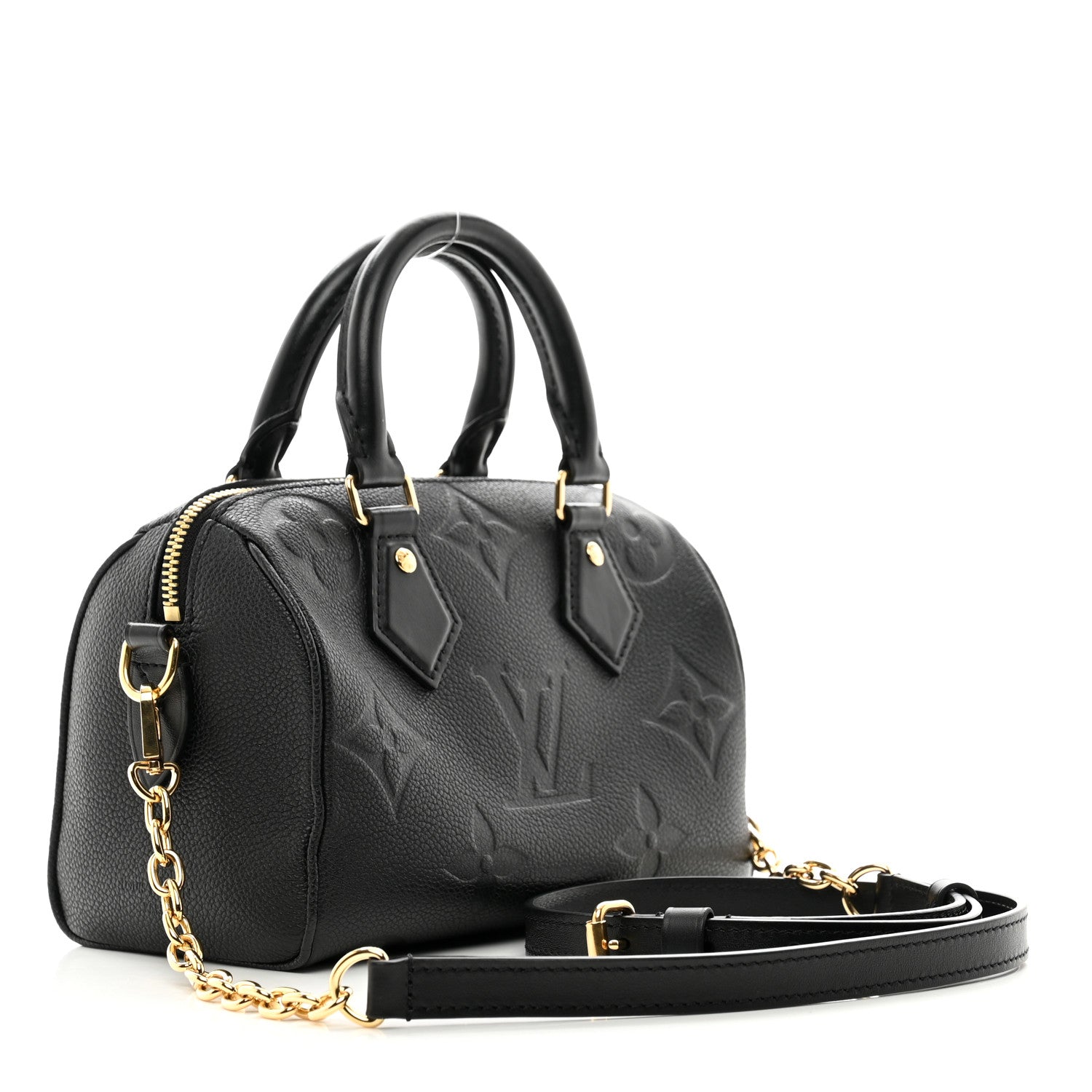 Louis Vuitton Empreinte Monogram Giant Speedy Bandouliere 20 Black 3 of 9