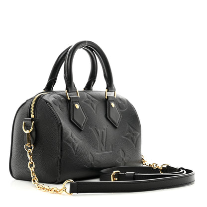 Louis Vuitton Empreinte Monogram Giant Speedy Bandouliere 20 Black 3 of 9