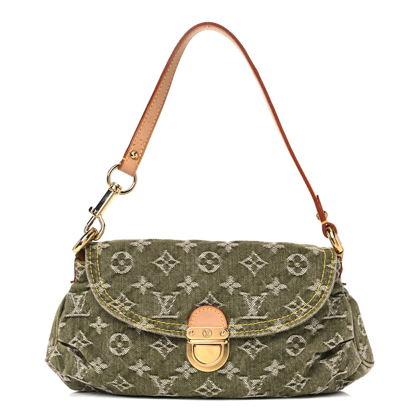 Monogram Denim Mini Pleaty Lichen