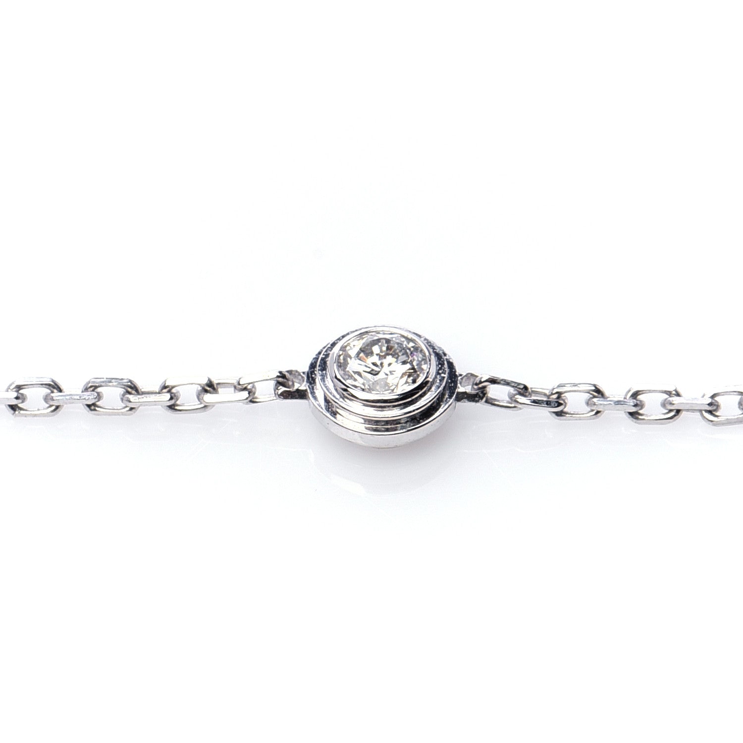 Cartier 18K White Gold Diamond XS D'Amour Bracelet 6 of 7