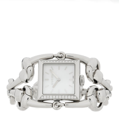 Gucci Stainless Steel Diamond Mother of Pearl 25mm Signoria Quartz Watch 2 of 4