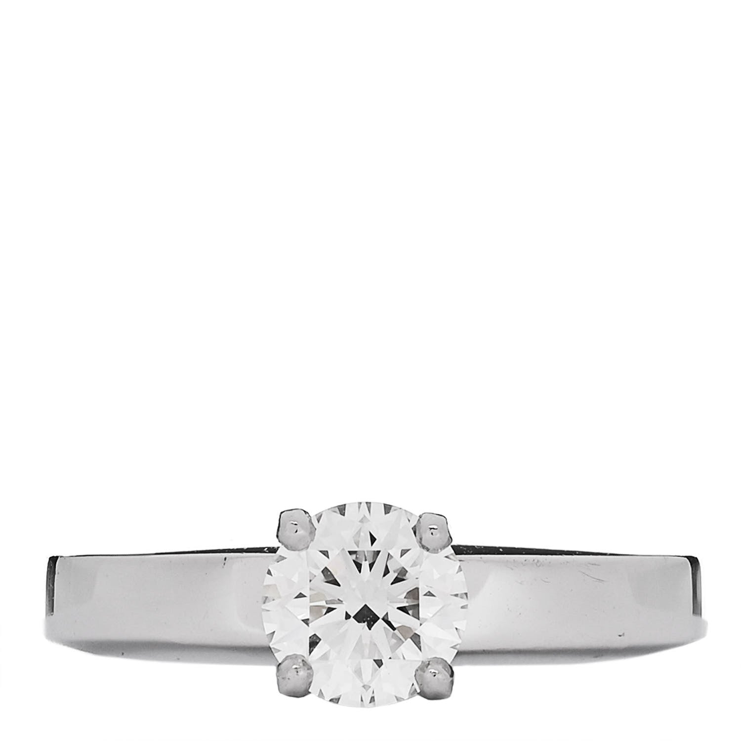 Cartier Platinum Diamond 1.04ct Solitaire Engagement Ring 54 6.75 1 of 6