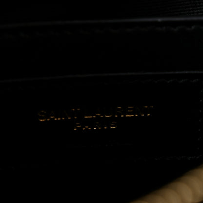 Saint Laurent Calfskin Y Quilted Monogram Small Loulou Chain Satchel Black 6 of 15
