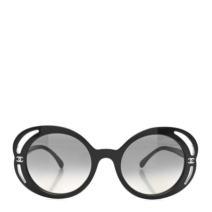 Chanel Acetate Round Sunglasses 71572A Black 2 of 7