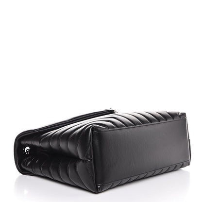 Saint Laurent Calfskin Y Quilted Monogram Medium Loulou Chain Satchel Black 4 of 7