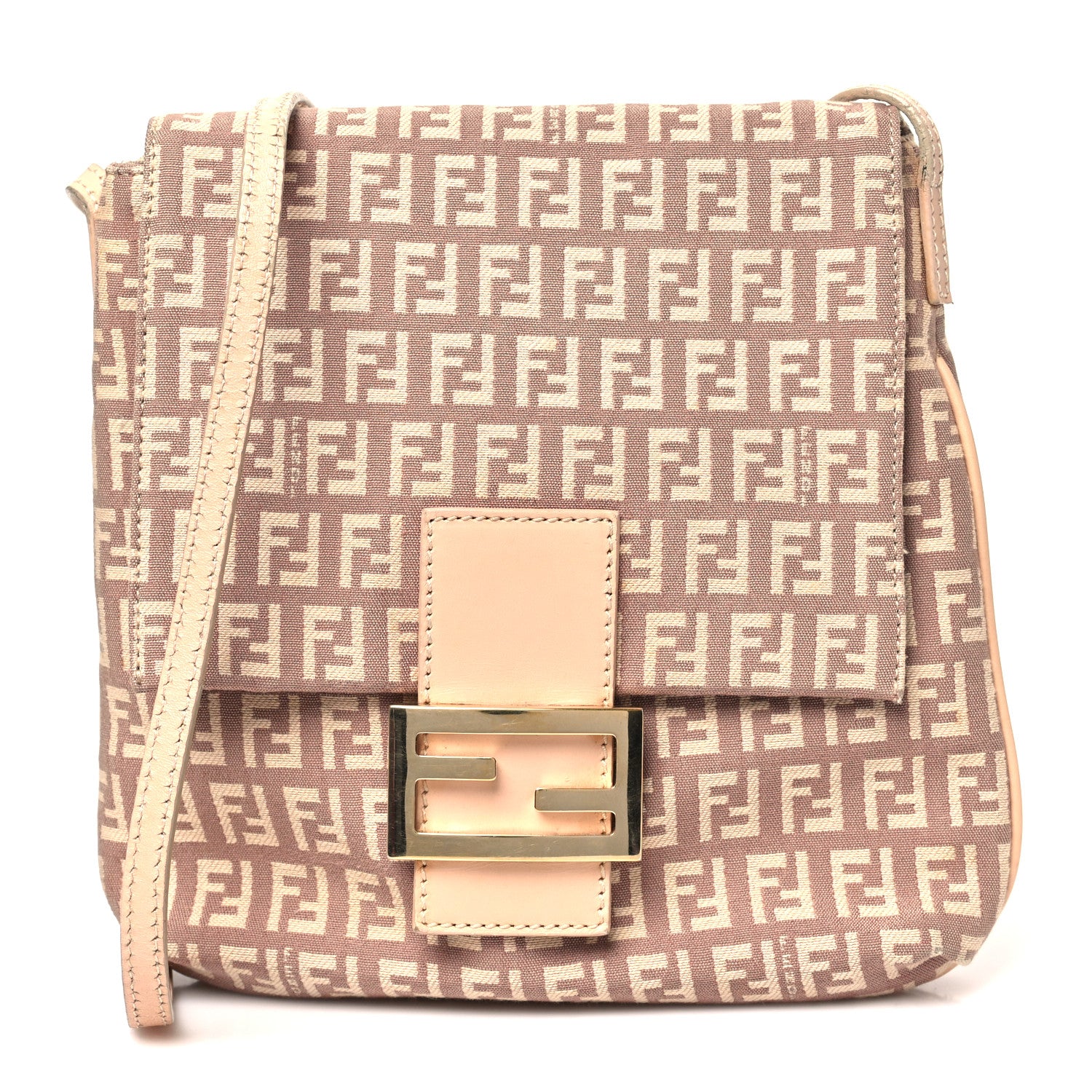 Fendi Zucchino Vitello Tube Messenger Bag Cipria Teint Cipria 1 of 12