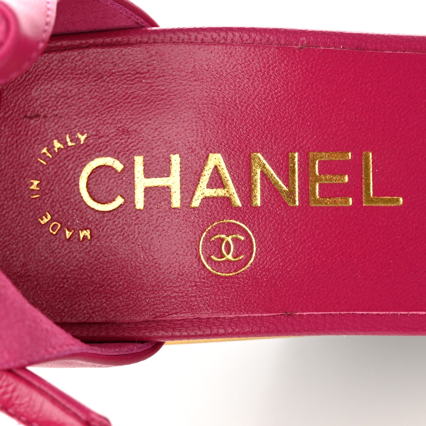 Lambskin Cap Toe Open Wedge 39 Fuchsia Black