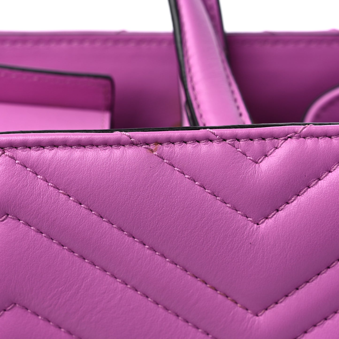 Calfskin Matelasse Small GG Marmont Tote Candy Mousse
