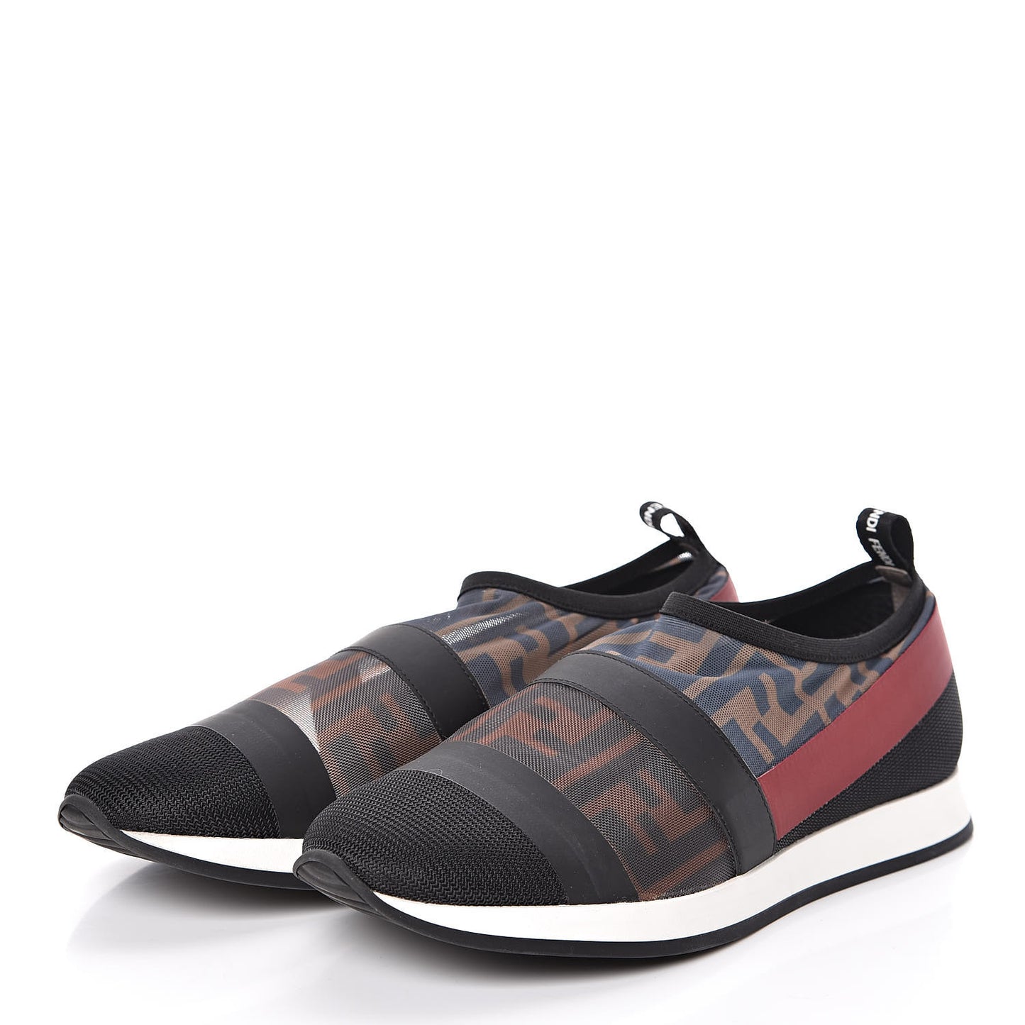 Technical Mesh Tulle Slip On Sneaker 37.5 Red Tobacco
