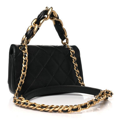 Chanel Shiny Lambskin Small Chain Is More Flap Black 3 of 10