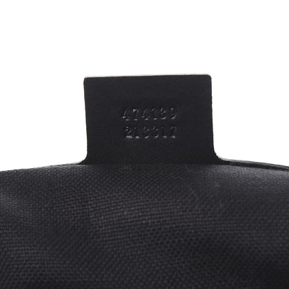 Gucci Soft GG Supreme Monogram Appia Calfskin Web East West Messenger Bag Black Grey 6 of 9