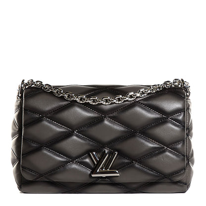 Louis Vuitton Lambskin Malletage GO-14 PM Charcoal 1 of 7