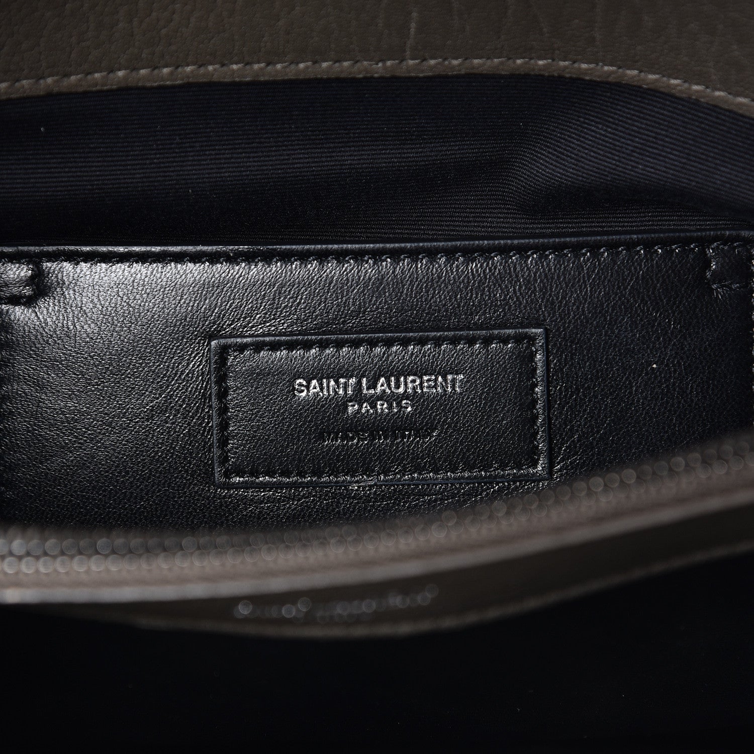 Saint Laurent Sheepskin Matelasse Chevron Monogram Large College Satchel Dark Anthracite 6 of 10