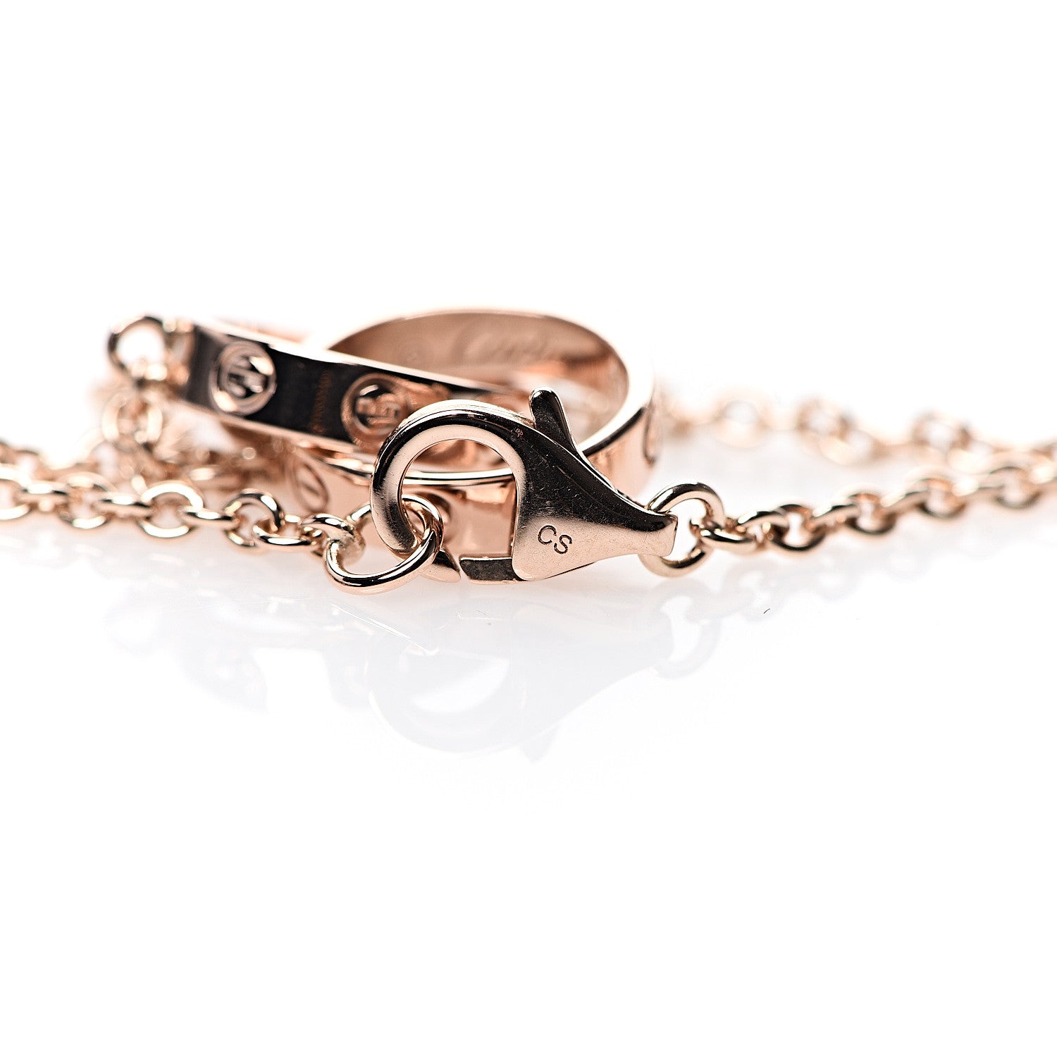Cartier 18K Pink Gold Interlocking LOVE Bracelet 6 of 7