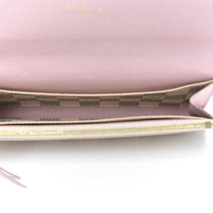 Louis Vuitton Damier Azur Emilie Wallet Rose Ballerine 5 of 7