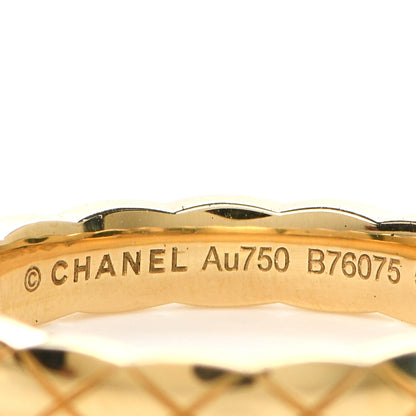 Chanel 18K Yellow Gold Mini Coco Crush Ring 50 5.25 4 of 5