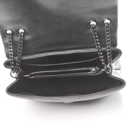 Saint Laurent Calfskin Y Quilted Monogram Small Loulou Chain Satchel Black 5 of 11