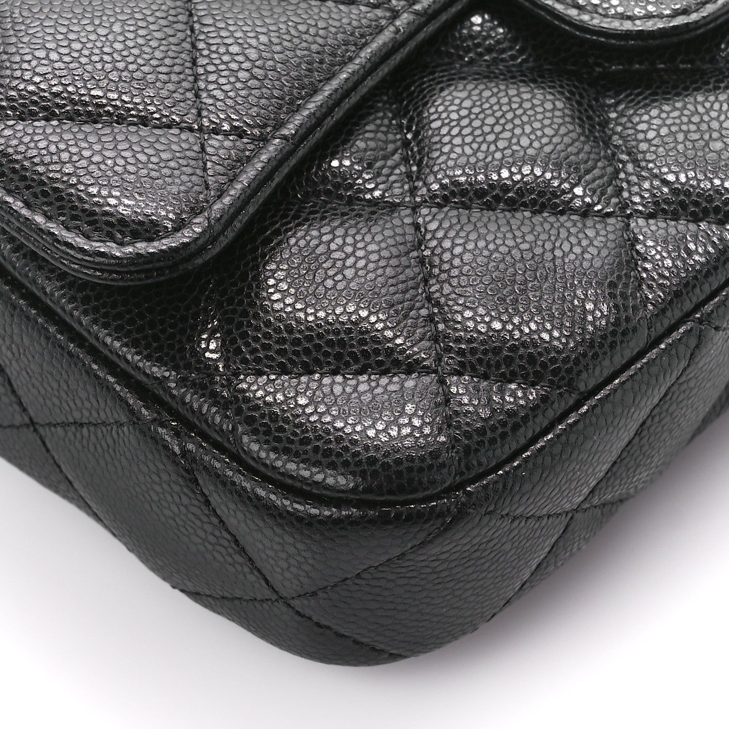 Chanel Caviar Quilted Flap Phone Holder With Chain Black 11 of 13