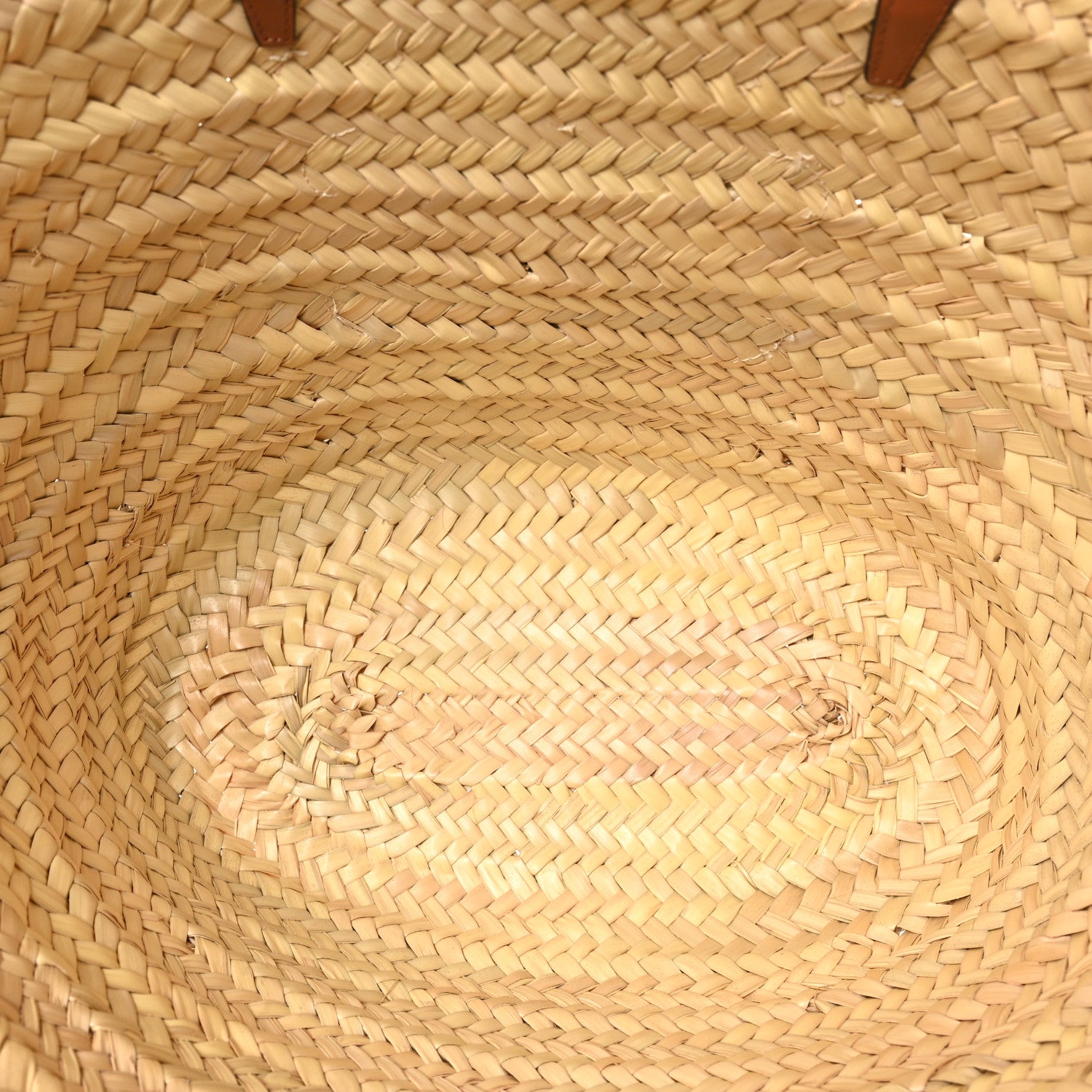 Celine Raffia Calfskin Triomphe Medium Panier Tan 5 of 9