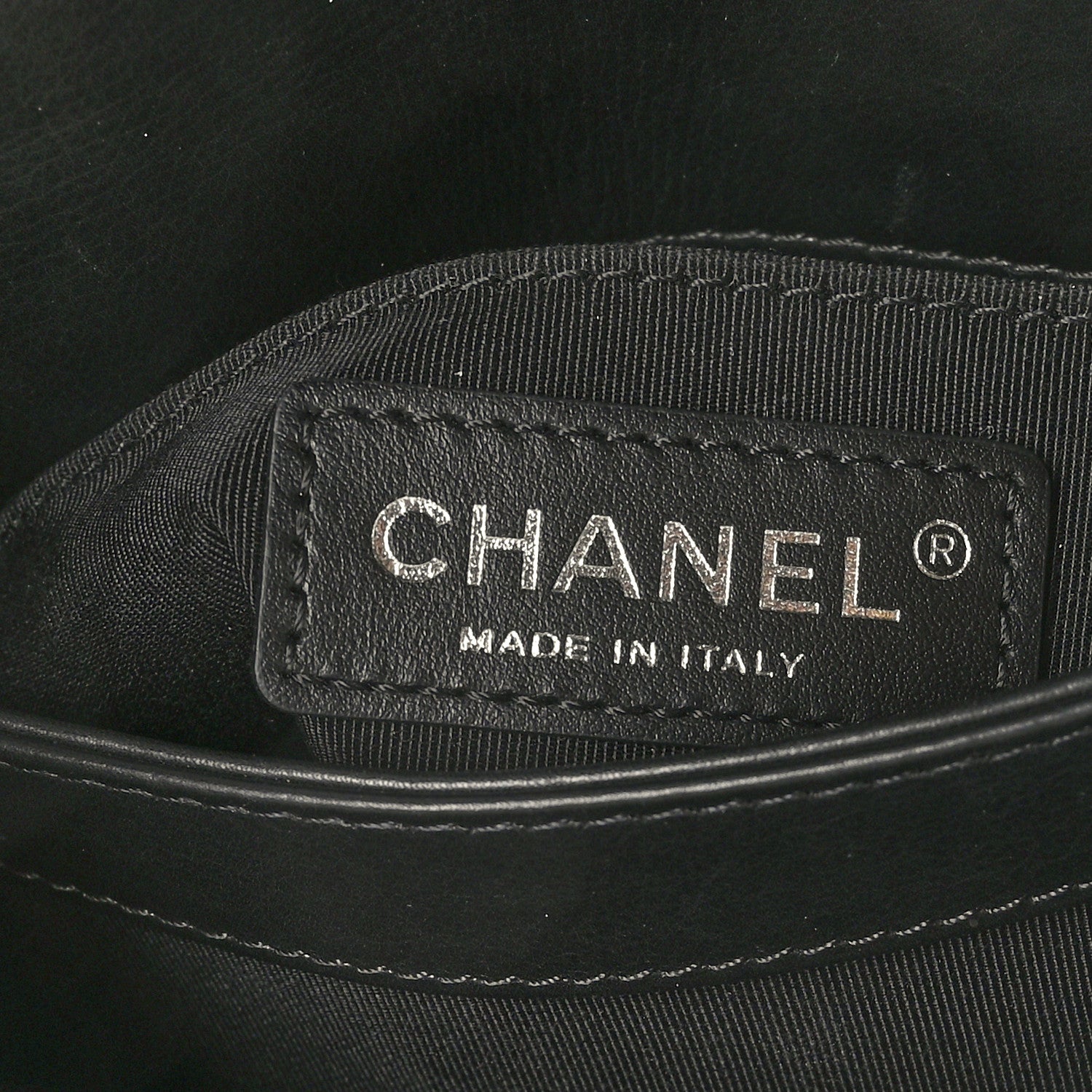 Chanel Calfskin Studded Chevron Quilted Flap Black 7 of 12
