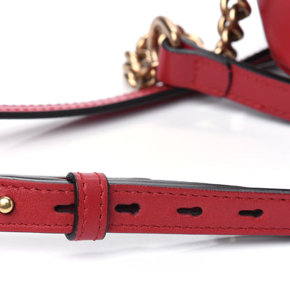 Gucci Calfskin Matelasse Small GG Marmont Chain Shoulder Bag Hibiscus Red 15 of 15