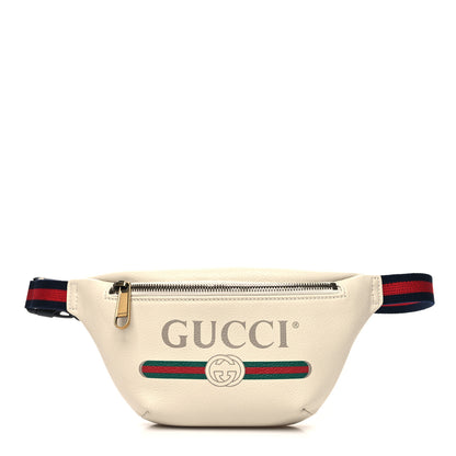 Gucci Grained Calfskin Small Logo Belt Bag White 1 of 10