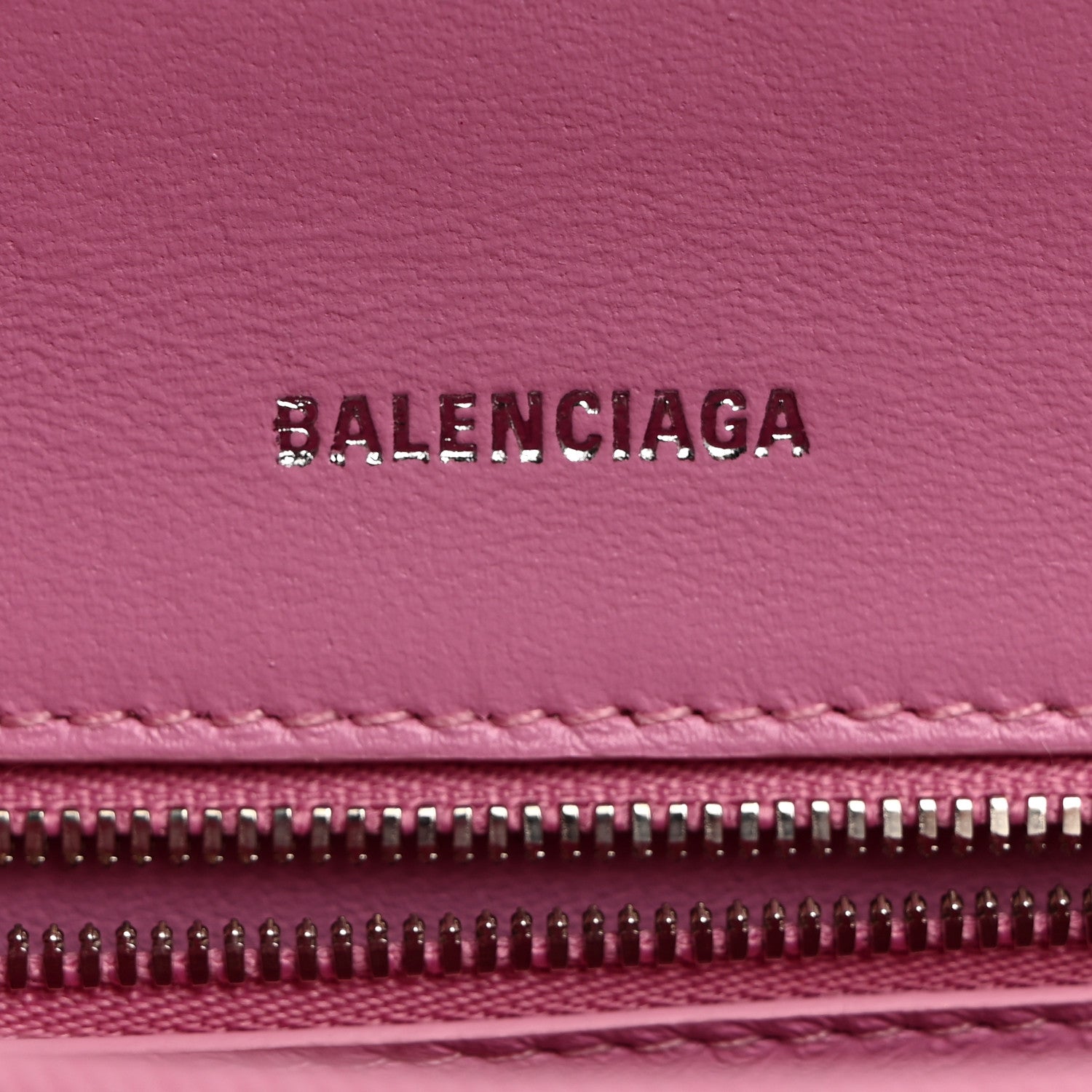 Balenciaga Washed Denim BB Monogram Hourglass Top Handle Bag Small Pink 6 of 12