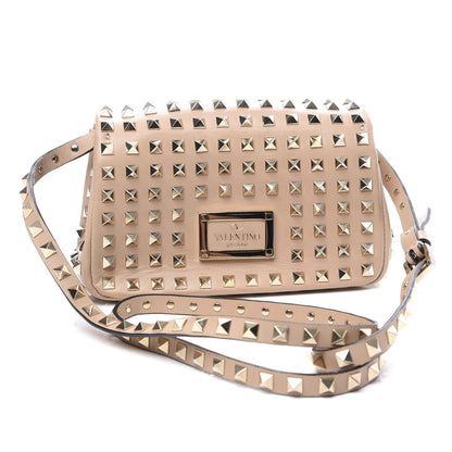 Valentino Garavani Vitello Mini Rockstud All Over Flap Saddle Crossbody Bag Rose Cannelle 2 of 11