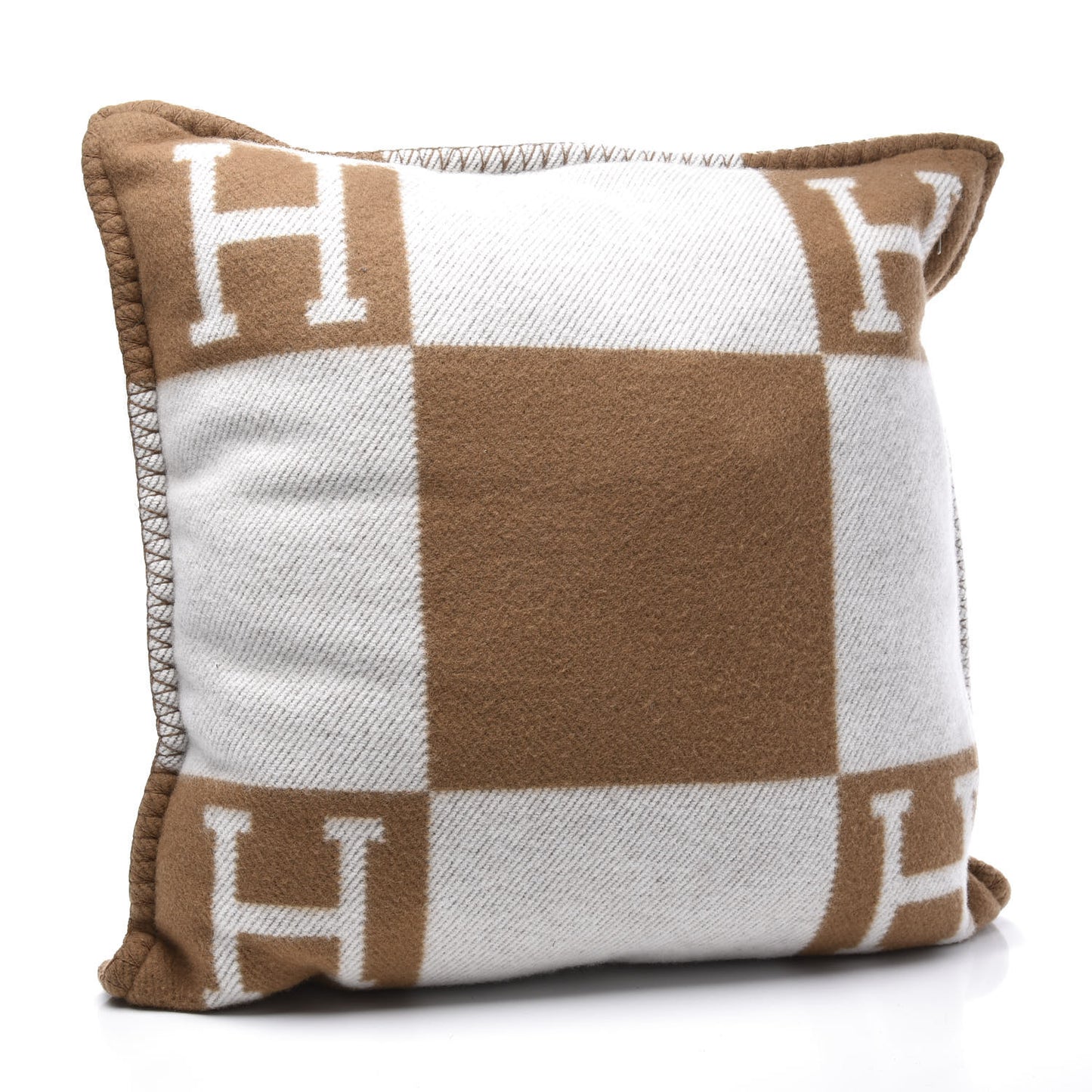 Wool Cashmere Avalon Pillow PM Ecru Camel