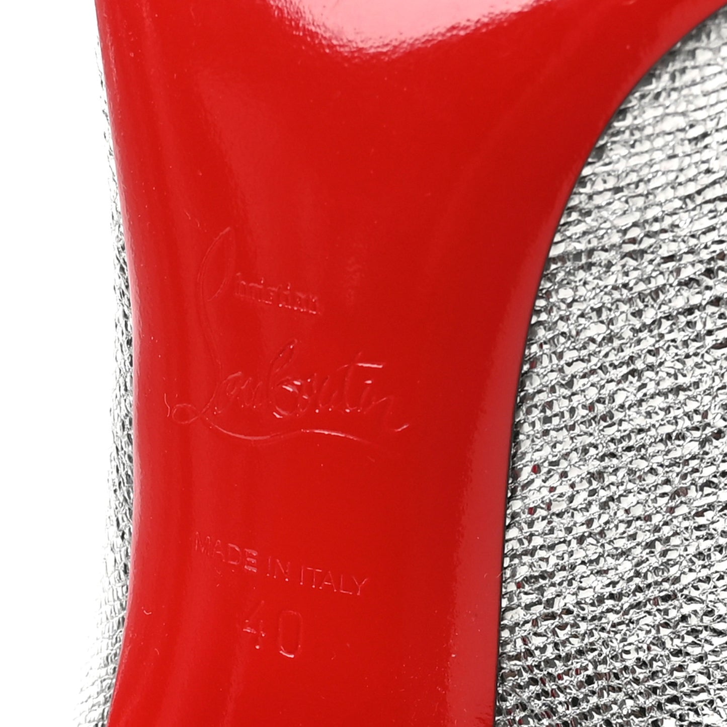 Metallic Textured Calfskin Soval 85 Pumps 40 Silver