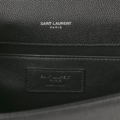 Saint Laurent Grain De Poudre Medium Classic Monogram Kate Satchel Black 7 of 11