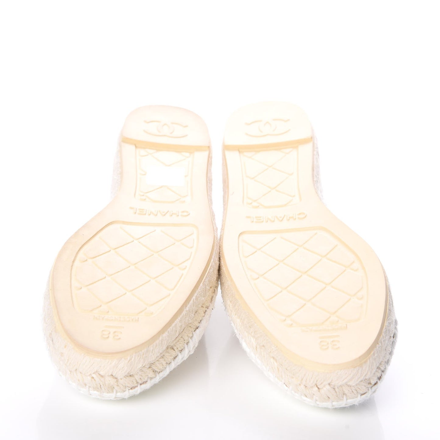 Tweed Patent CC Espadrilles 38 White