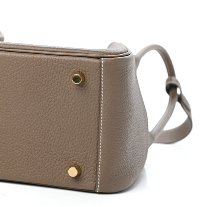 Hermes Taurillon Clemence Lindy 26 Etoupe 9 of 10