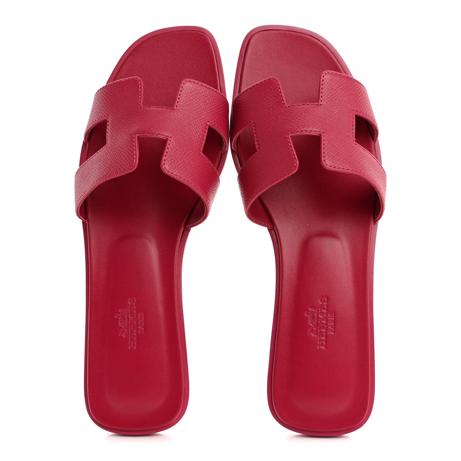 Hermes Epsom Oran Sandals 38 Rose Magenta 2 of 10