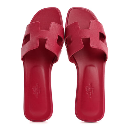 Hermes Epsom Oran Sandals 38 Rose Magenta 2 of 10